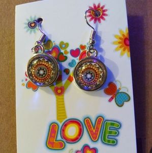 Handmade cabochon earrings